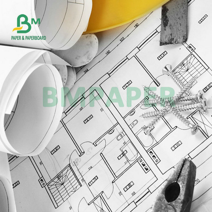 Wide Format Inkjet Bond Paper 20lb Uncoated CAD Plotter Paper
