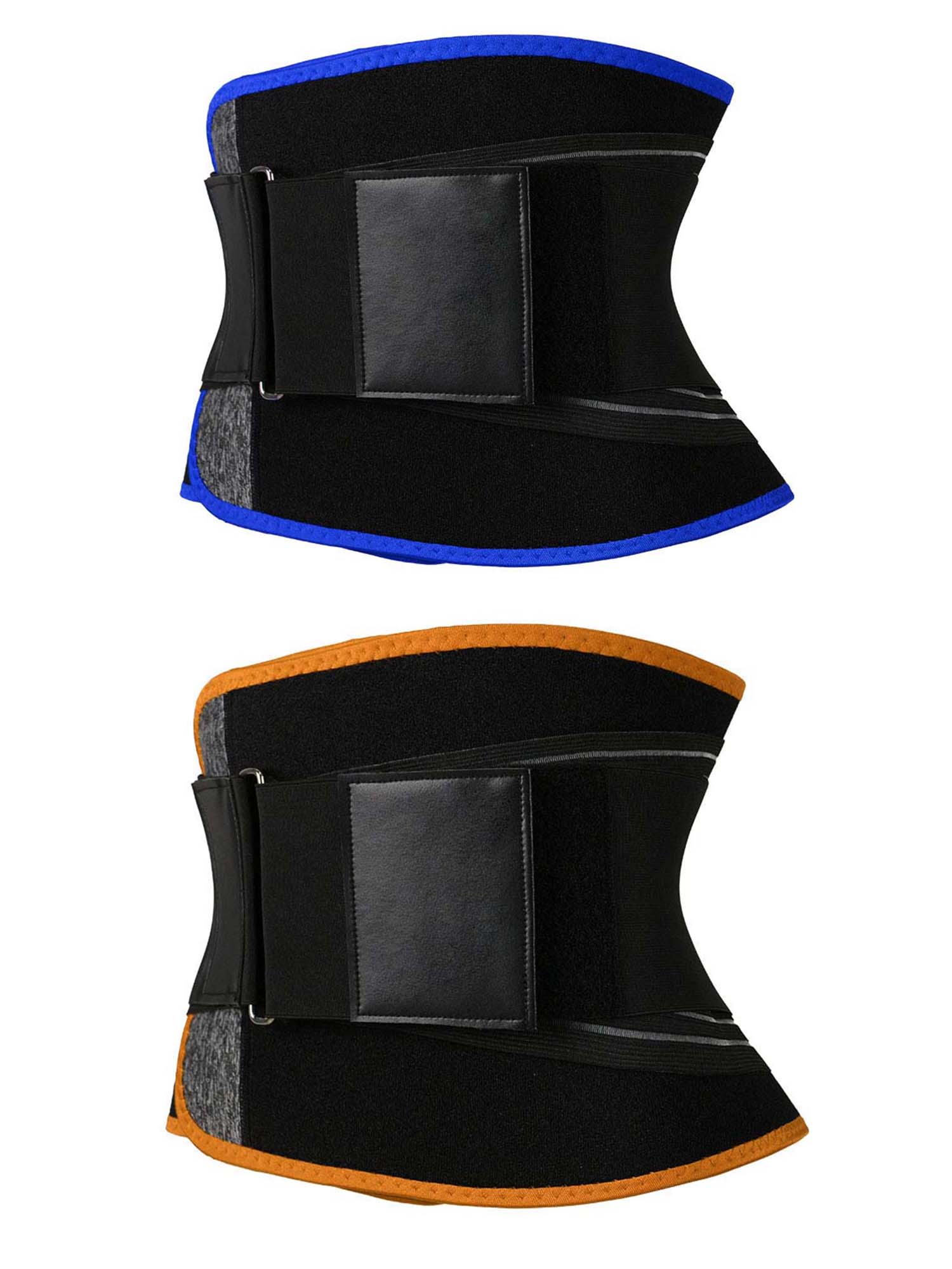 blue and orange Leather Belt Neoprene Sweat