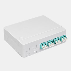 300 4 1 Core Fiber Wall Outlet Box / Fiber Termination Box For FTTH Networks