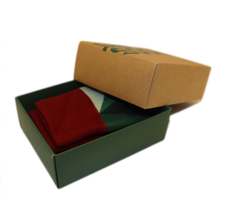 Socks Custom Retail Packaging Boxes With Silk Screen Logo Printing 14x10.5x4.5CM Size