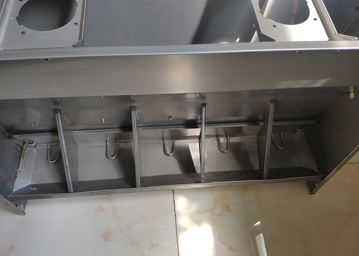 Double Sides Stainless Steel Feed Trough 8 6 Holes Weaner Pig Feeding