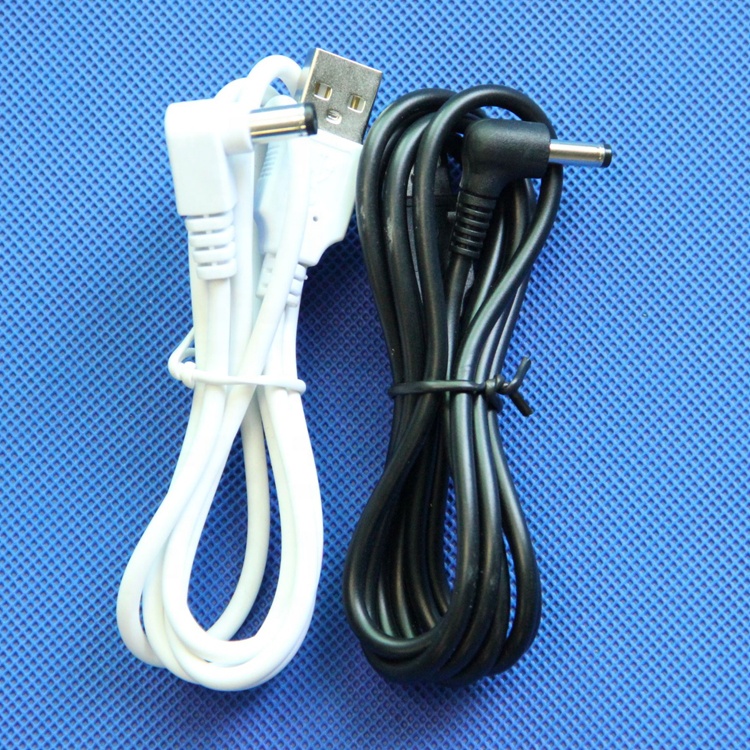 White Black USB Male to 90 Degree Right Angle 5.5 X 2.1mm 5.5x2.5mm 3.5x1.35mm 4..0x1.7mm Male DC Cable