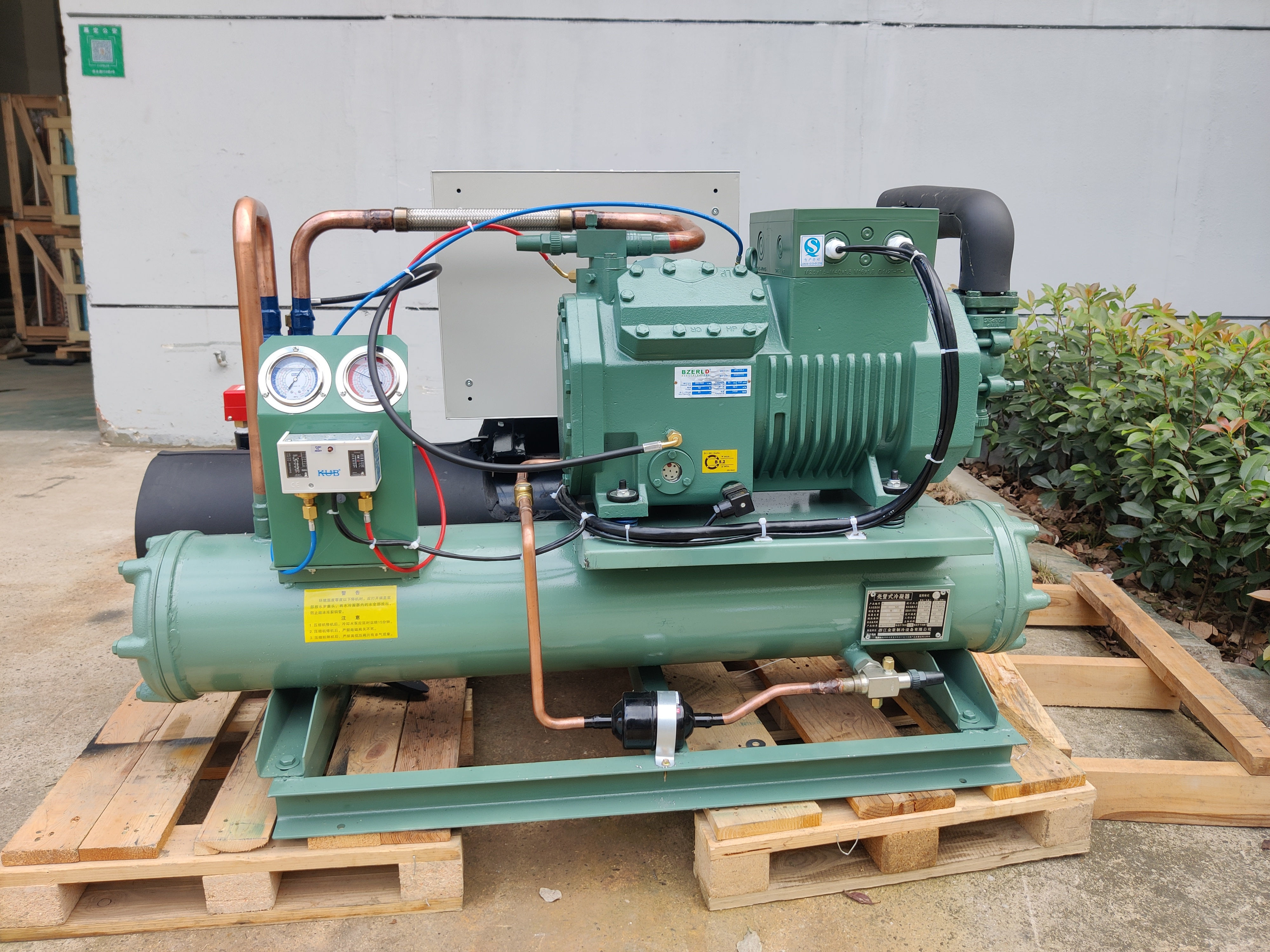 4YG15.2 380V 50HZ Customized Cold Water Refrigeration Equipment Water Cooled Condenser Equipment