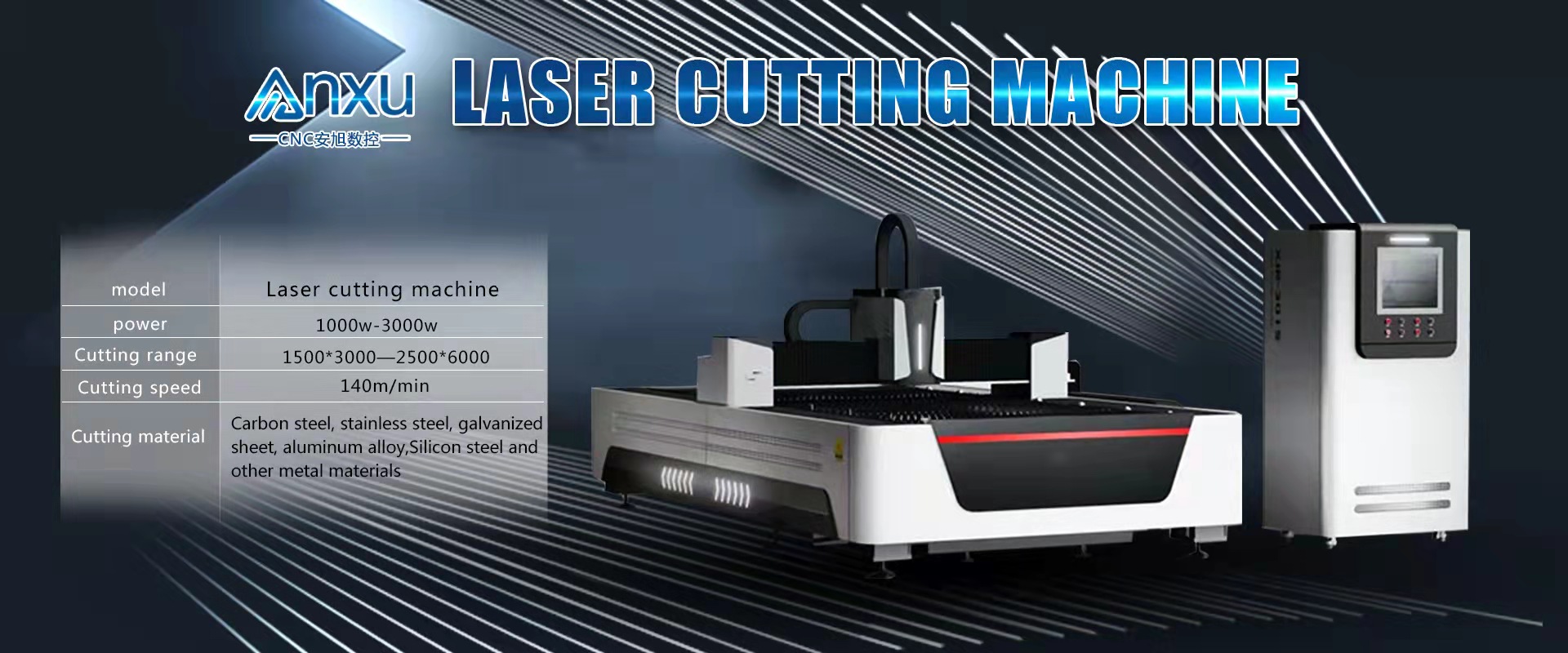 Long Service Life Metal Tube Laser Cutting Machine 3000*1500mm Cutting Area Industrial Laser Cutter