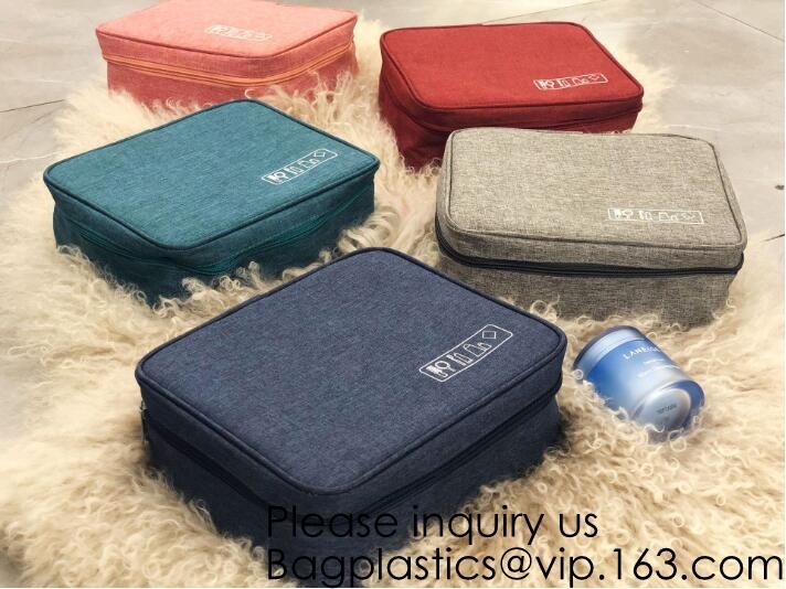 PU Cosmetic Bag Custom Canvas Luxury Makeup Cosmetic Bag Polyester Makeup Bag,Metal Zipper Blank Canvas Cotton Makeup Co