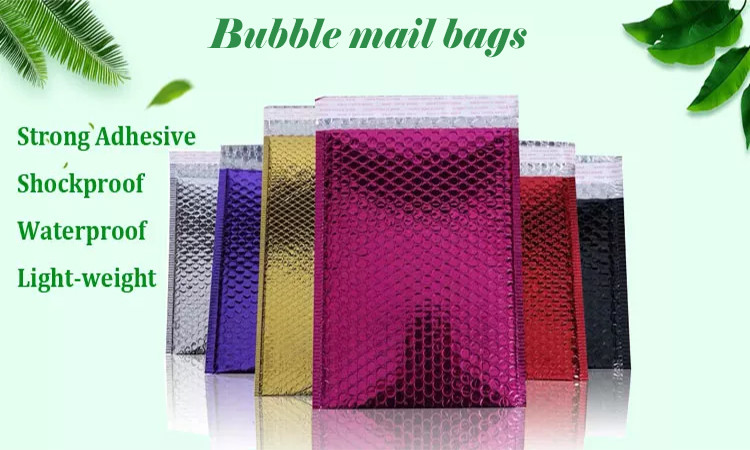 Multi Sizes Blue Shipping Bubble Mailers Padded Aluminum OPP Materials
