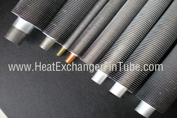 B338 Gr. 2 SMLS Titanium Tube , 1.245mmWT Extruded Spiral Aluminum Fin Tube