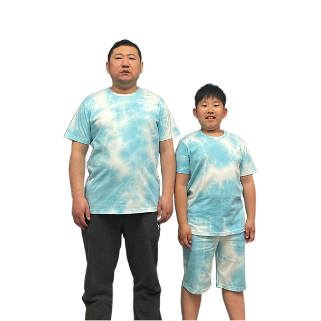 Customize 100% Cotton Boys Clothing Set for Summer Soft Hand Feel Tie Dyed Pattern Type
