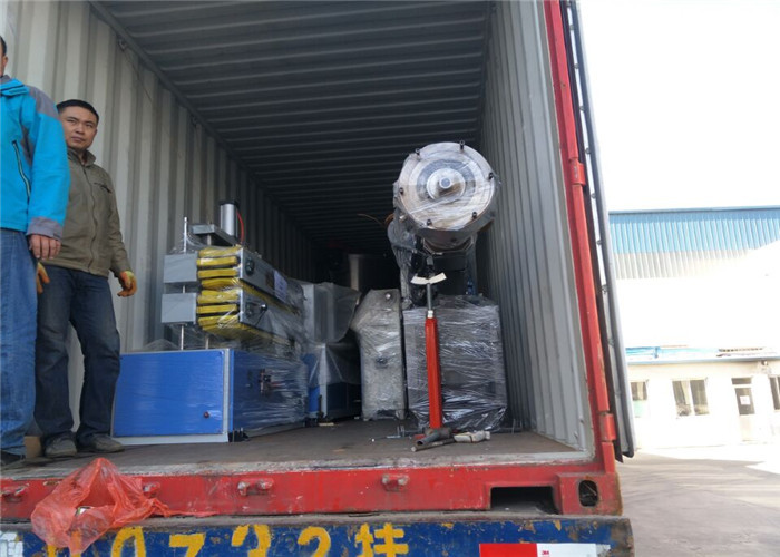 Single Screw Plastic Extrusion Line PE HDPE Carbon Sprial Pipe Production