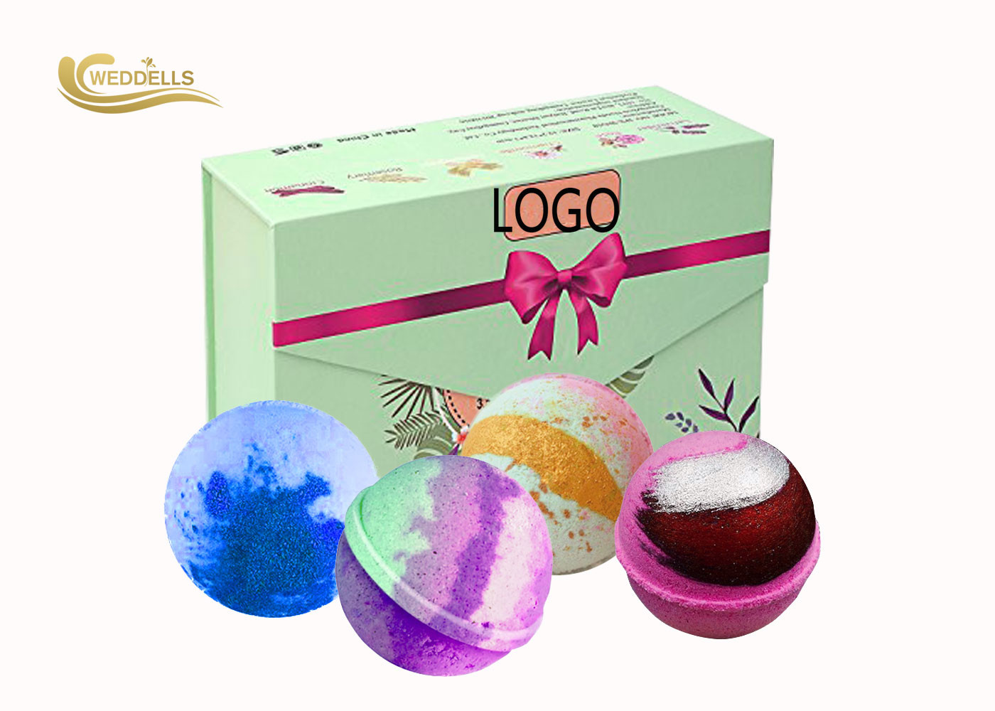 Herbal Ingredients Bath Bomb Gift Sets Vegan Flowers Oil For Your Tub