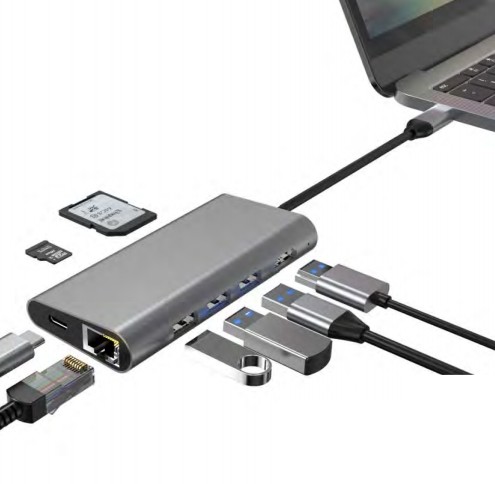 7 IN 1 portable USB C Docking Station HUB With 4K Display HDMI RJ45 for macbook