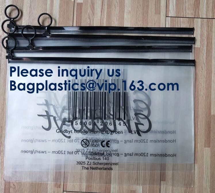k Plastic Bags Packaging Custom Clear Poly Pvc Slider Zipper Bag, Standup Cosmetics Packaging PVC Slider Bag