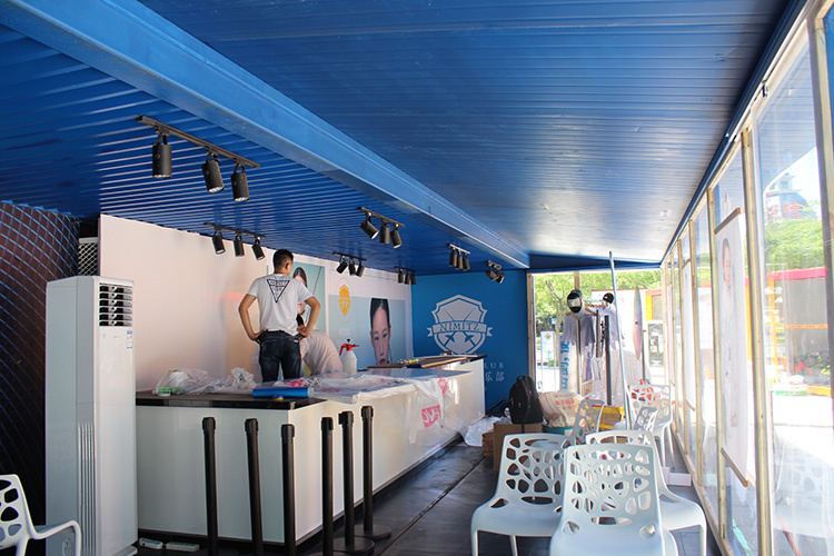 40HC Expandable Prefabricated Shipping Container Exhibition For Show