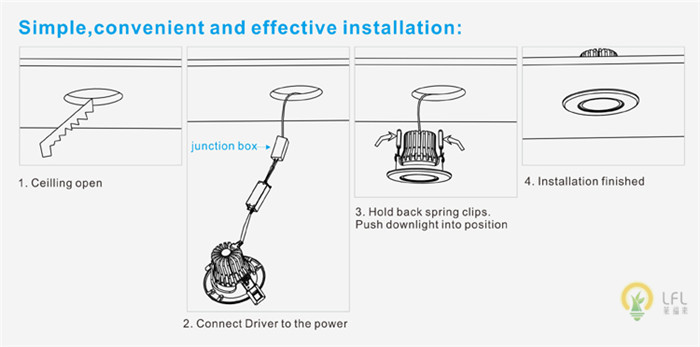 No flicker no solder CRI>80 replaceable tiltable 3 inches 7W cob led downlight for hotels apartments 5 years
