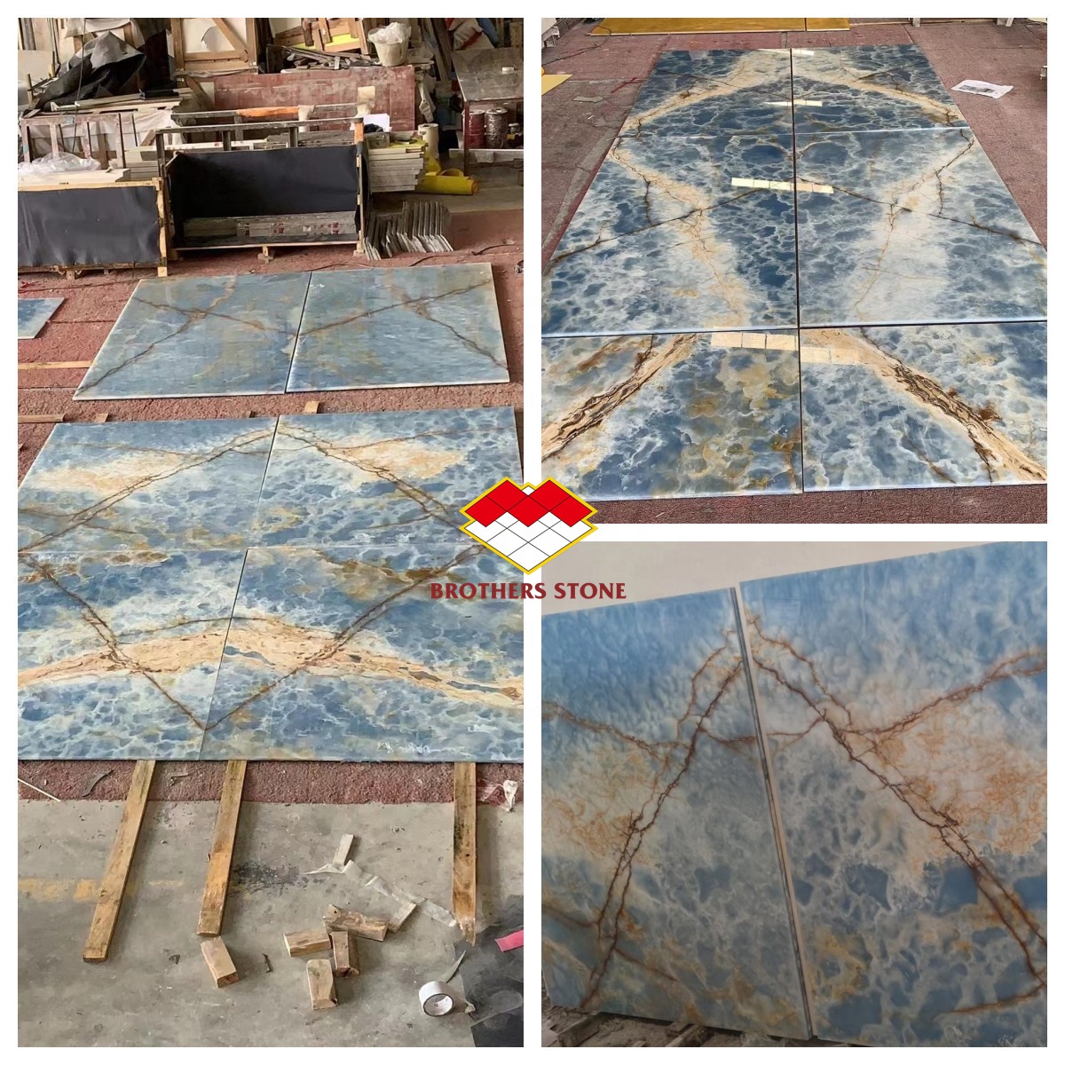 Big Slab Stone Form Palissandro Blue Marble for Apartment Wall and Floor Covering