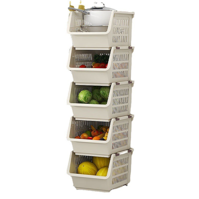 Stackable Hollow Fruit Vegetable Organizer Basket Kitchen Supplies