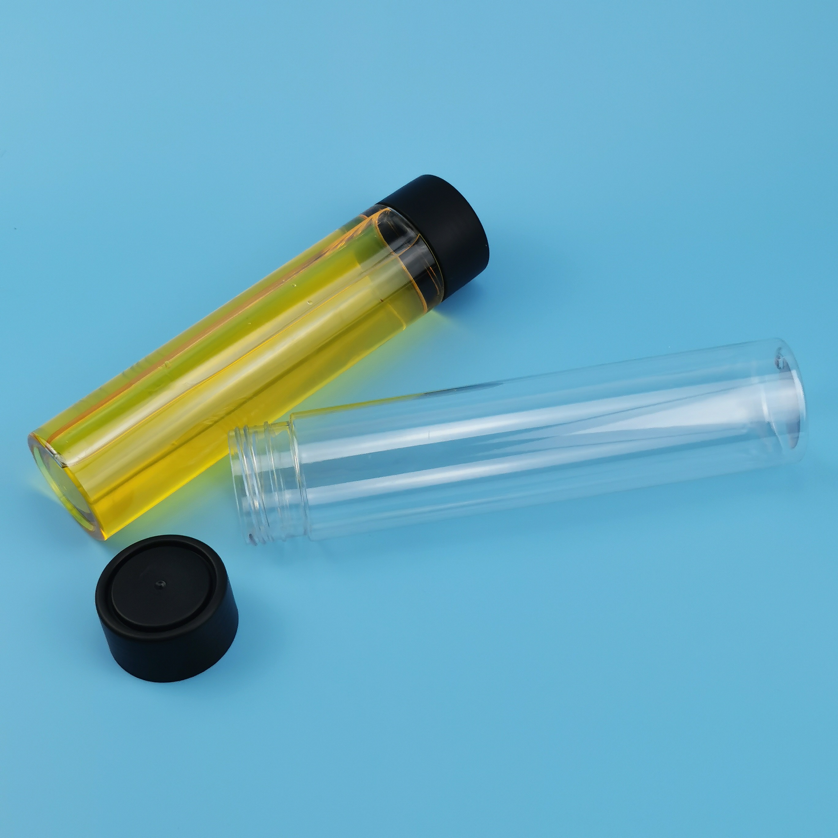 PP Lid 15 Oz 450Ml Clear Plastic Juice Bottles