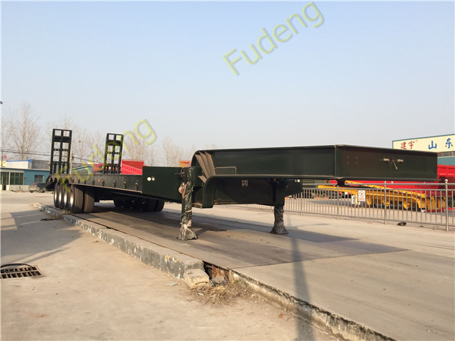 4 axles low bed semi trailer low loader 80 ton trucks and trailers