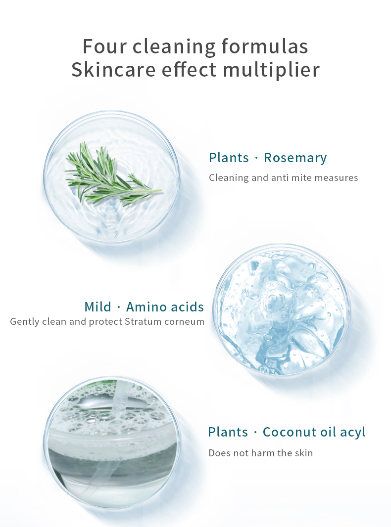 Private Label Vegan Amino Acid Cleansing Mousse Remove Makeup Moisturizing Face Wash Rose Foaming Facial Cleanser