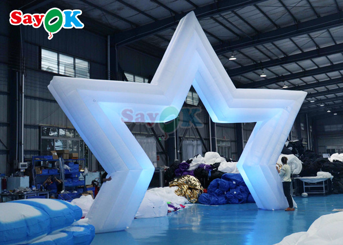 Giant Inflatable Star Arch Led Light Inflatable Star Archway For Outdoor Advertising Party