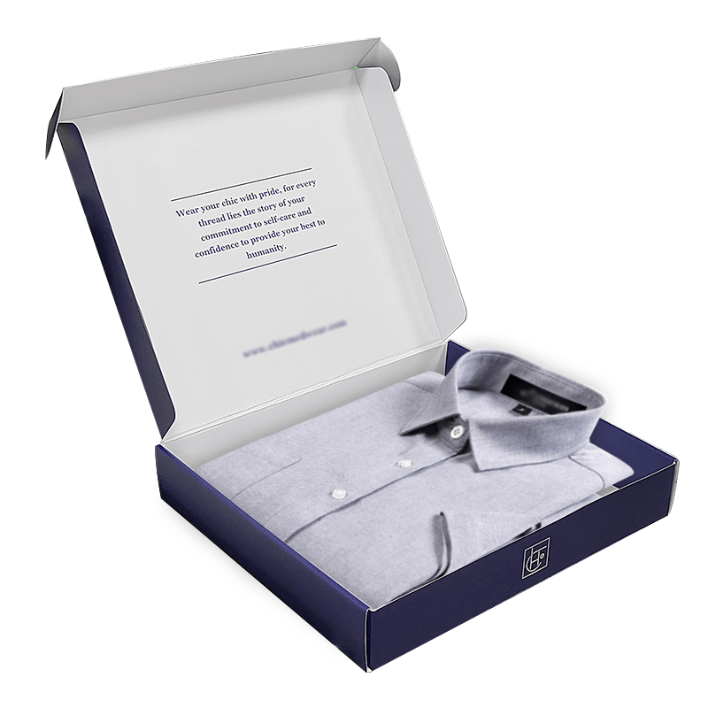 Custom Clothing Packaging Paper Mailer Box Flute Material Corrugated Shipping Box