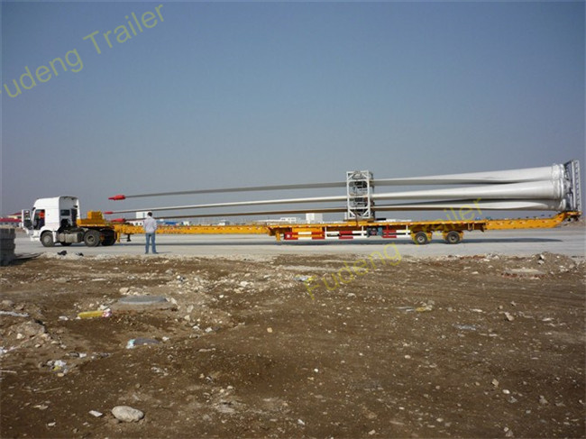 Telescopic Wind Blade Transport 40 Foot Semi Trailer 50 Ton Can Extend