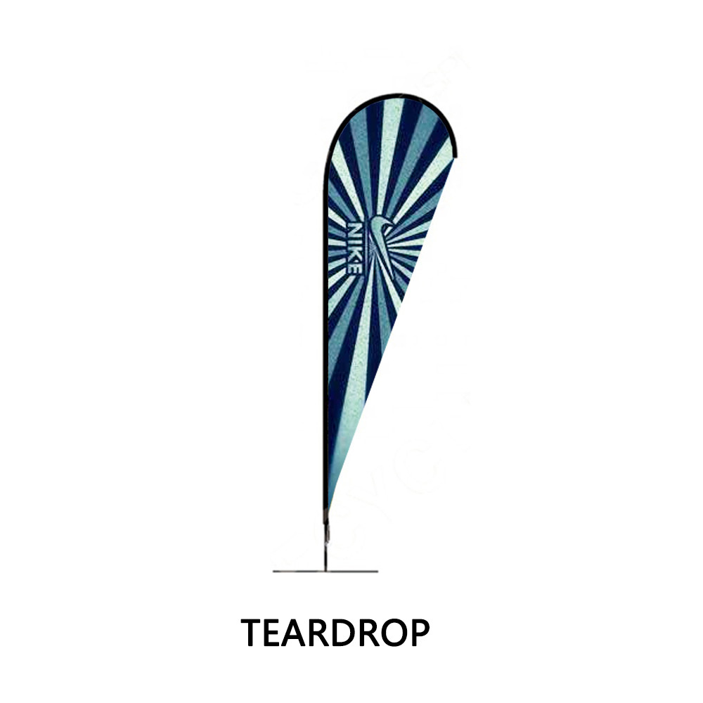 UV Printing Promotional Feather Flags Polyester Fabric Flag Pole Advertising Banners
