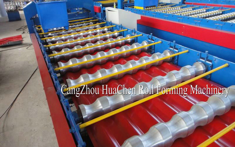 Corrugated Iron cold roll forming equipment , Concrete Roof Tile making Machine
