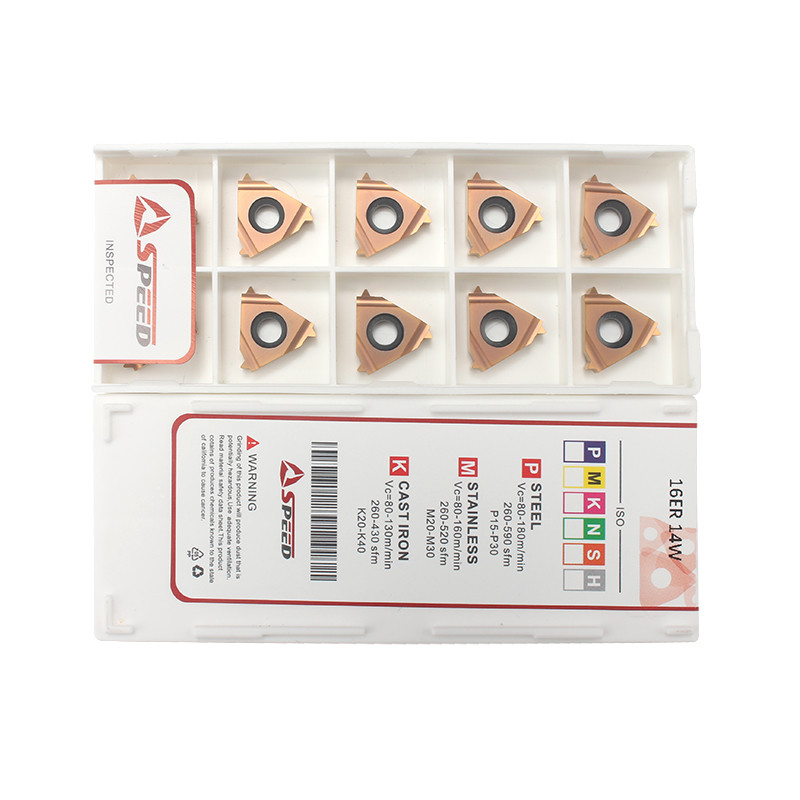Speed 11IR 11ER 22IR 22ER 16ER 14W Carbide External Threading Inserts With CVD PVD Coating