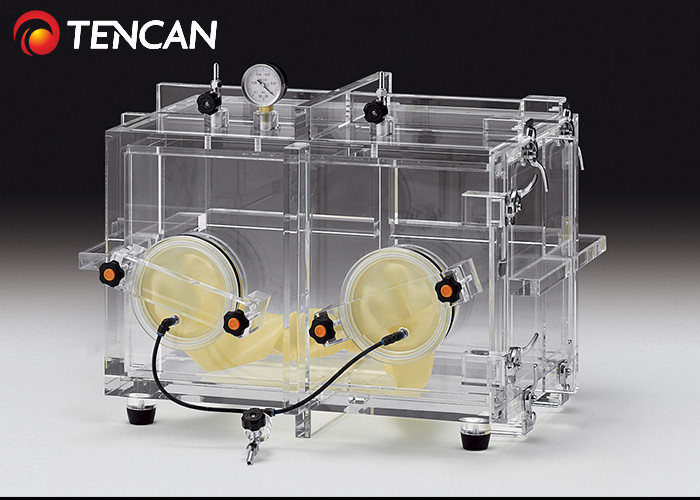 CE Acrylic Isolation Laboratory Glove Box Dust Proof 10mm Without Vacuuming