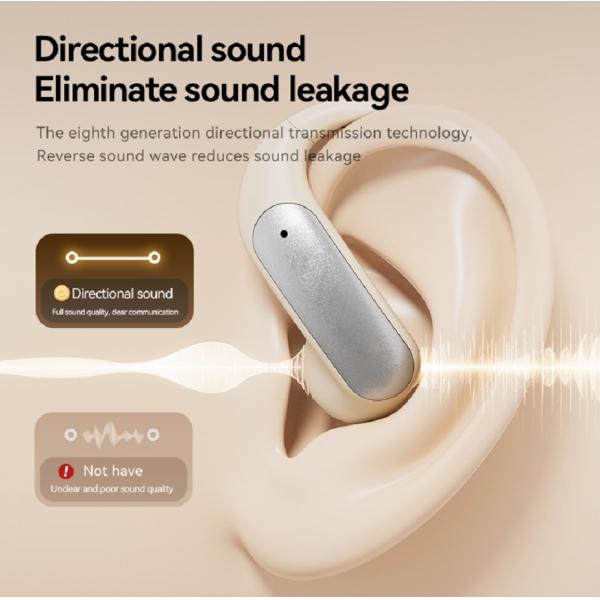 ETEK AI Translation OWS Earphone With Bluetooth 5.4 40mAh Earphone Battery 500mAh Charging Case (protected), F10 Composite Film