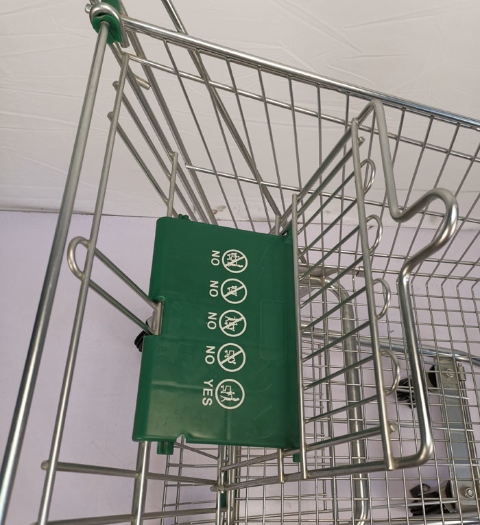CE 100L Supermarket Grocery Store Shopping Cart Customized Logo And Color