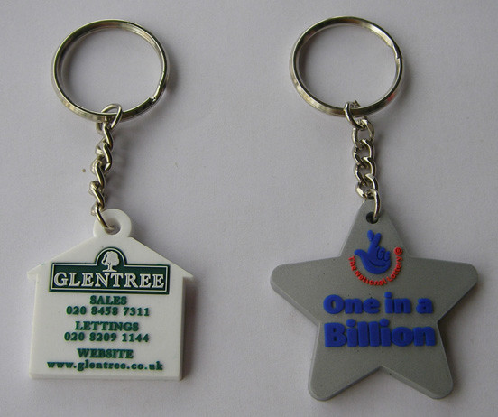 Decoration Custom Pvc Keychains For Promotion Gift , Printed Logo