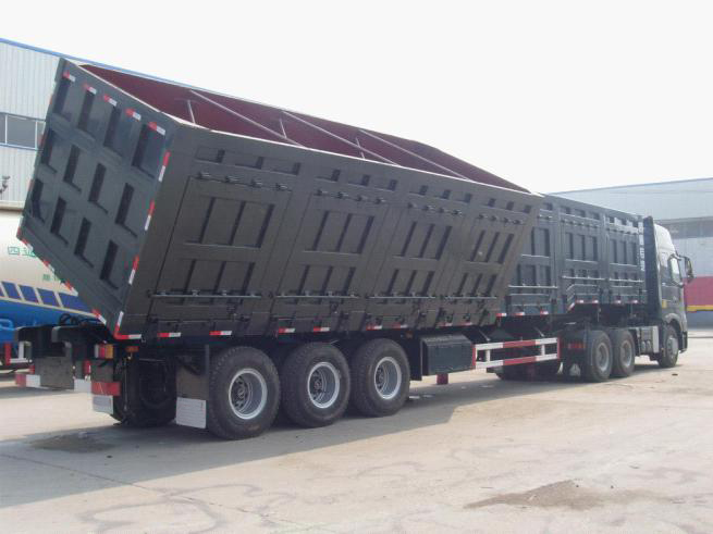 12000X2500X1500mm Tri-Axles Tipper/Side Dump Semi Trailer with HYVA Hydraulic Cylinder