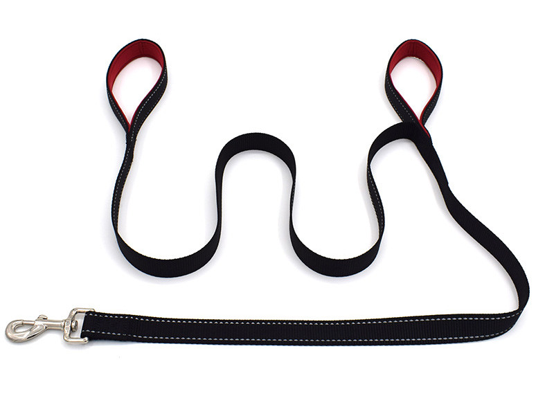 Double Handle Anti Shock Stretchy Strong Bungee Nylon Dog Leash Easy Walk Dog Leash