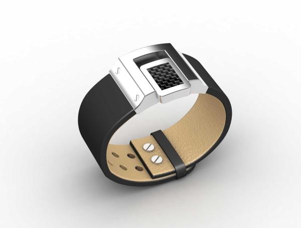 Top Quality Europe Fashion Stainless Steel Genuine Leather Silicone Bangle