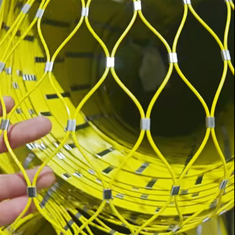 PVC Coated Ferrule Rope Mesh Different Color For Decoration