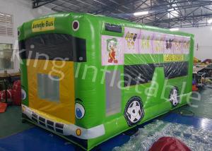 China Jungle Bus Shape Inflatable Jumping Castle Indoor and  Outdoor Playground on sale