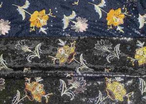 Buy cheap Embroidery Sequin Lace Fabric with 3D Elegant Multi Colored Flowers Pattern product