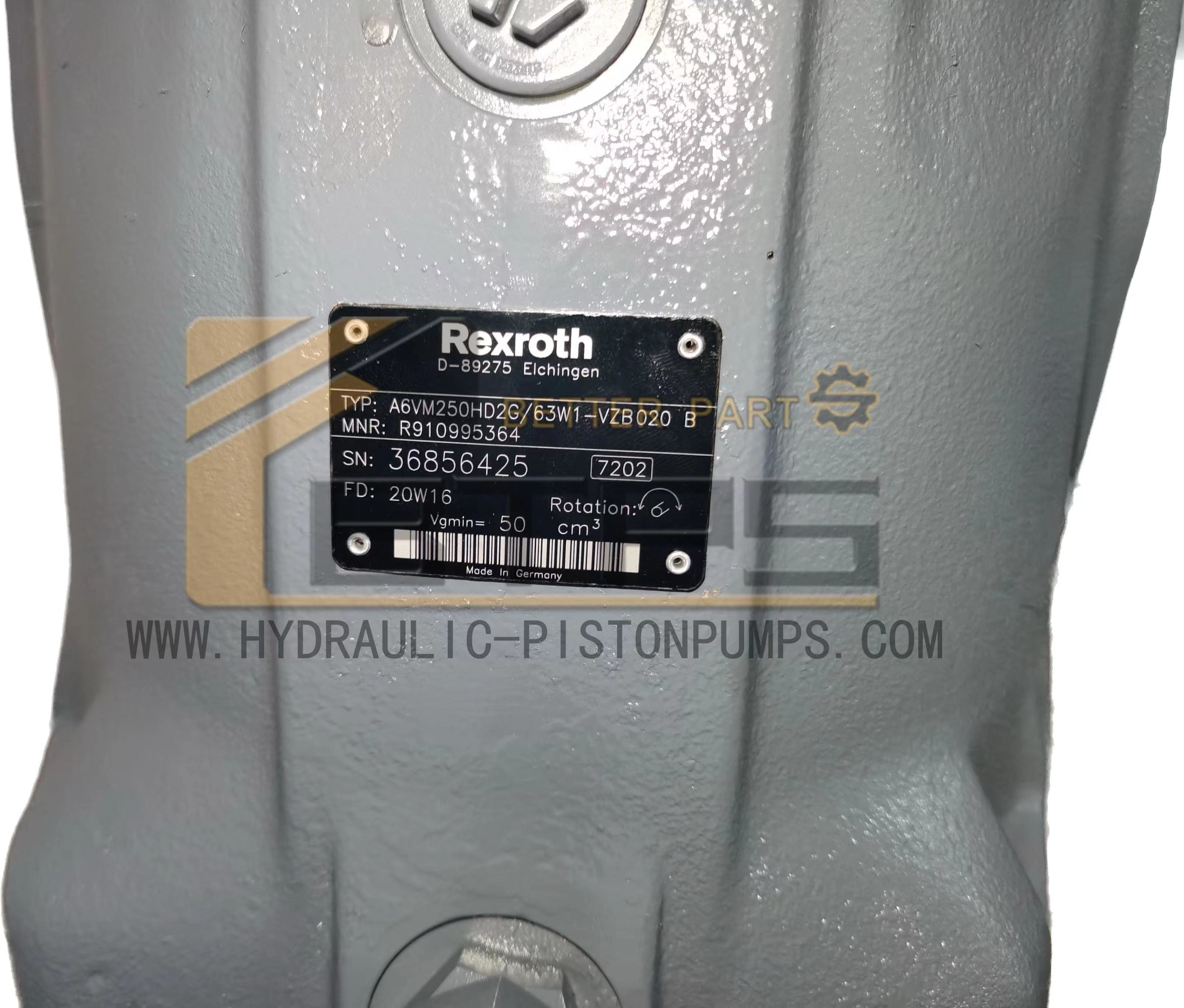 REXROTH A6VM Series Hydraulic Axial Motor A6VM80HD1/63W-VAB02000B Variable Displacement Piston Hydraulic Motor