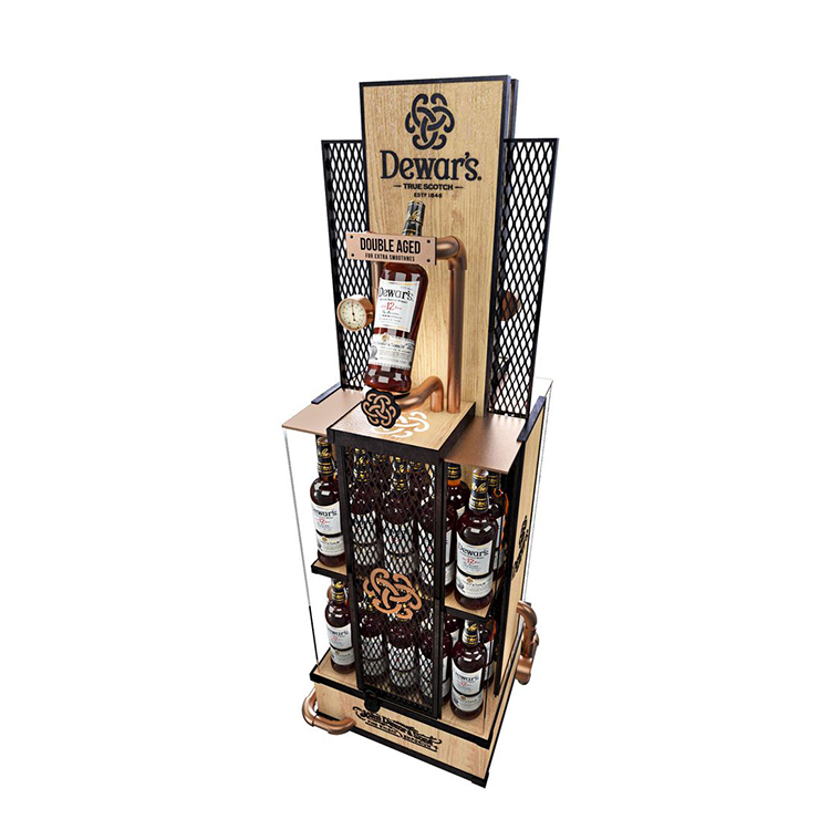 Customized Cardboard Counter Display Stands Vodka Table Top Display Rack For Bar