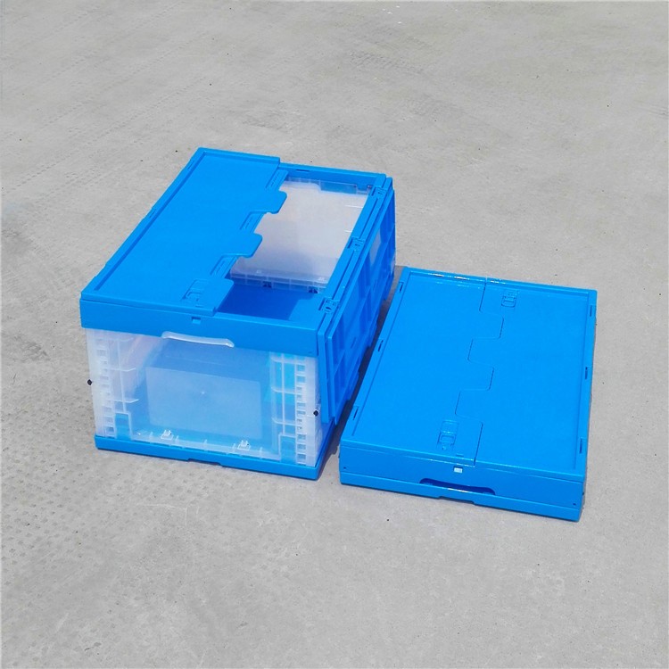 Storage Boxes Lid Attached Folded Plastic for Industry China Factory Storage Boxes & Bins Food Container Eco-friendly Foldable