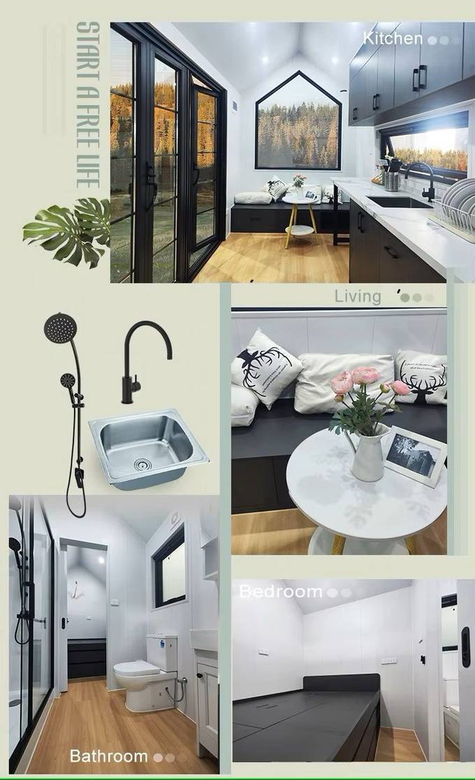NZ / AS Prefab Modular Tiny House Kit Luxury Prefab Tiny House On Wheels