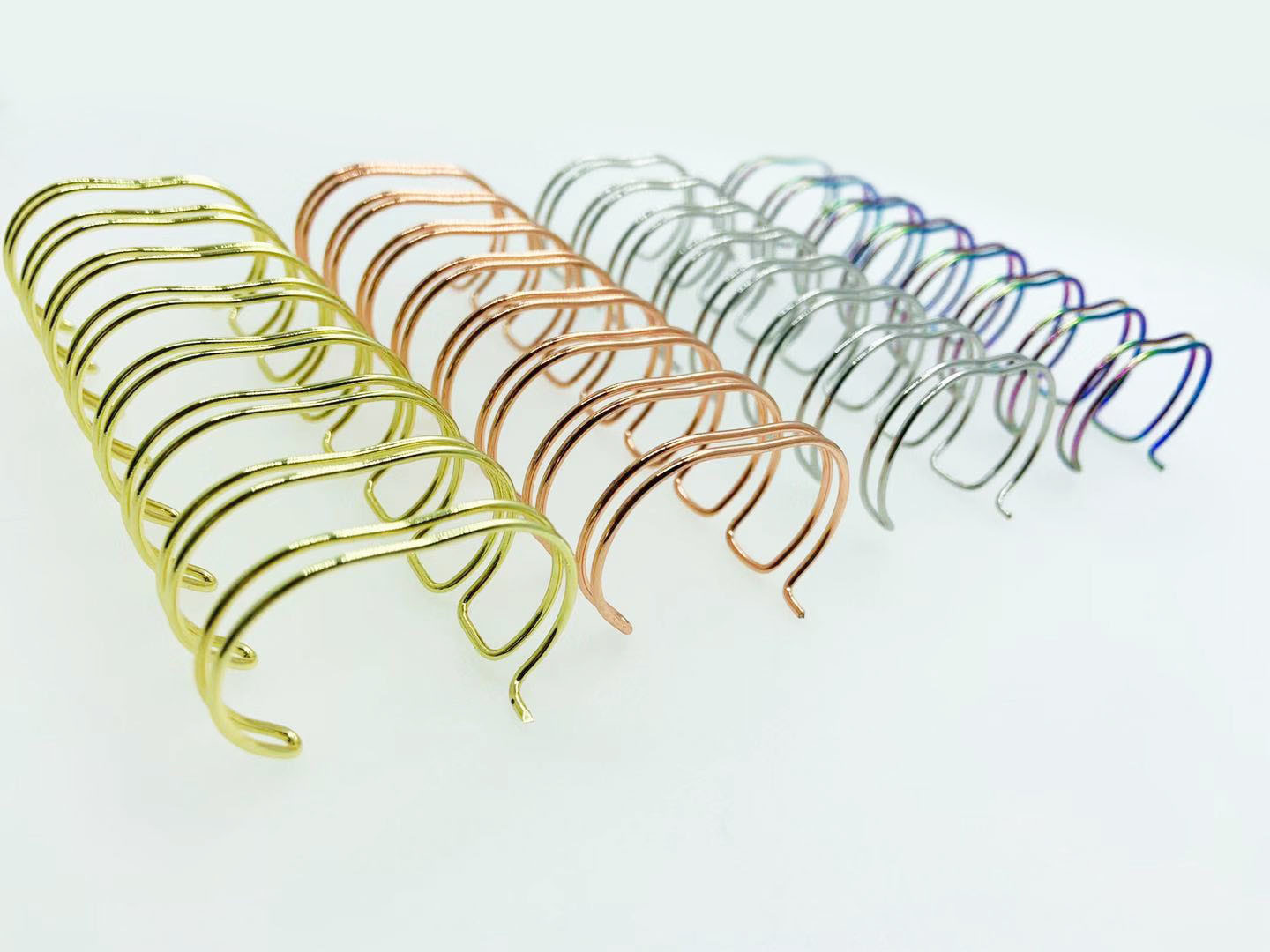 Rainbow Gold 5/8 Inch-1-3/4 Inch Wire O Bindings, Suitable For High-End Notebooks