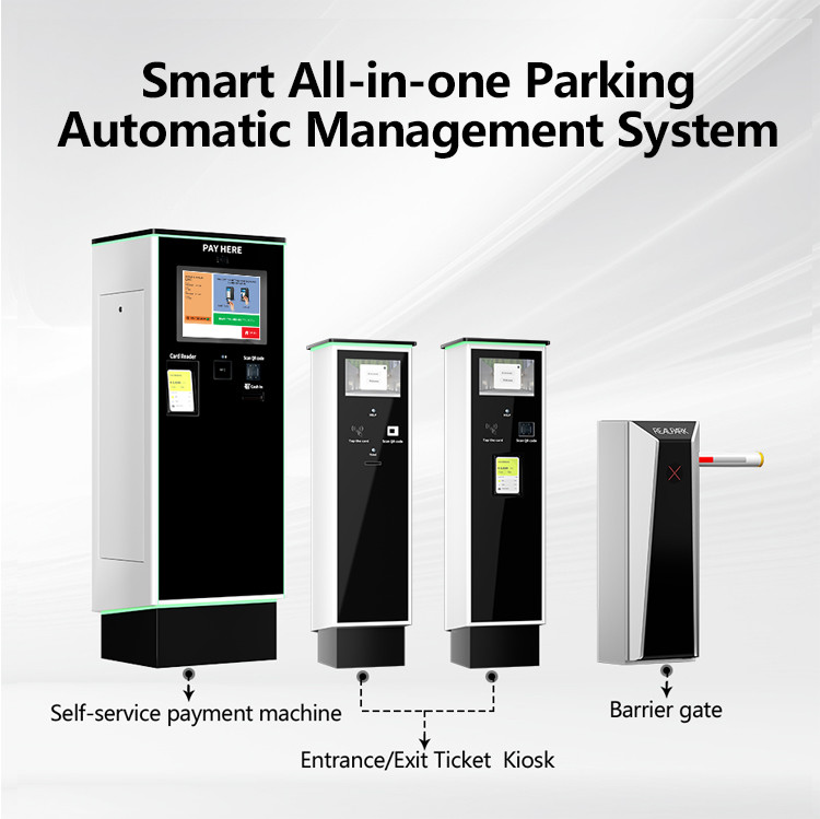 Self-Service Parking Ticket Kiosk with QR Code and LCD for Parking Management
