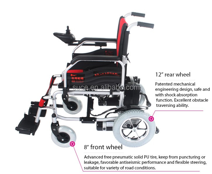 China Foldable power electric wheelchair for elderly