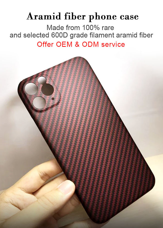 Lightweight Matte Finish iPhone 11 Pro Max Aramid Case Carbon Fiber Phone Case