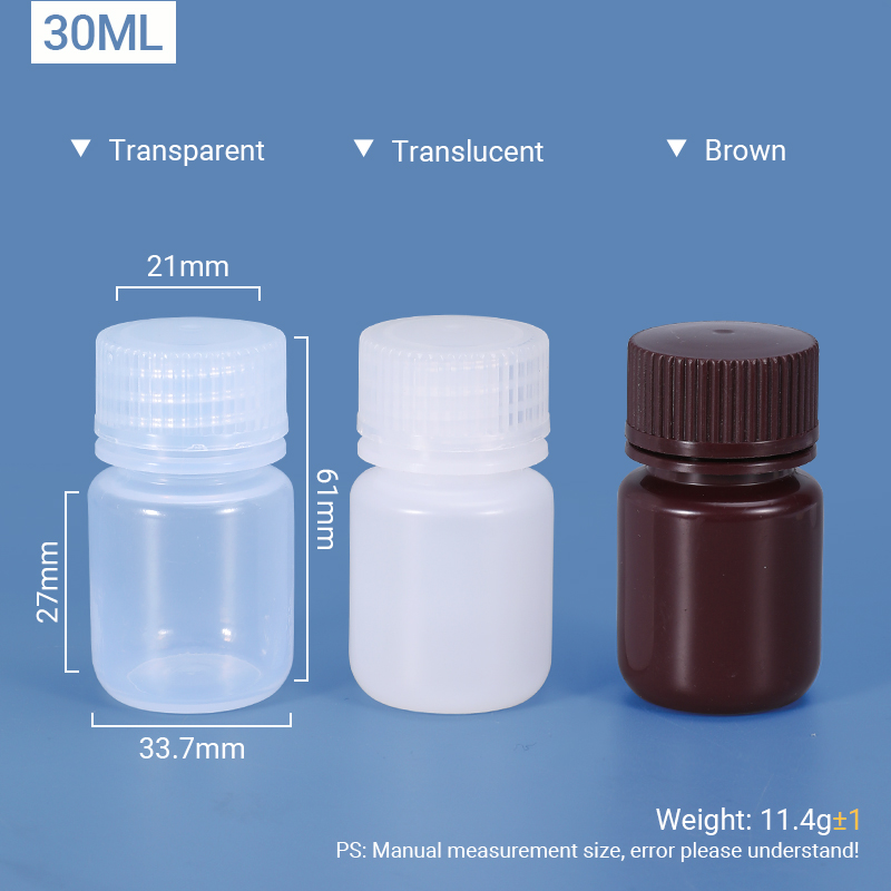 Empty Round Reagent Containers BPA Free PP Polypropylene Bottles
