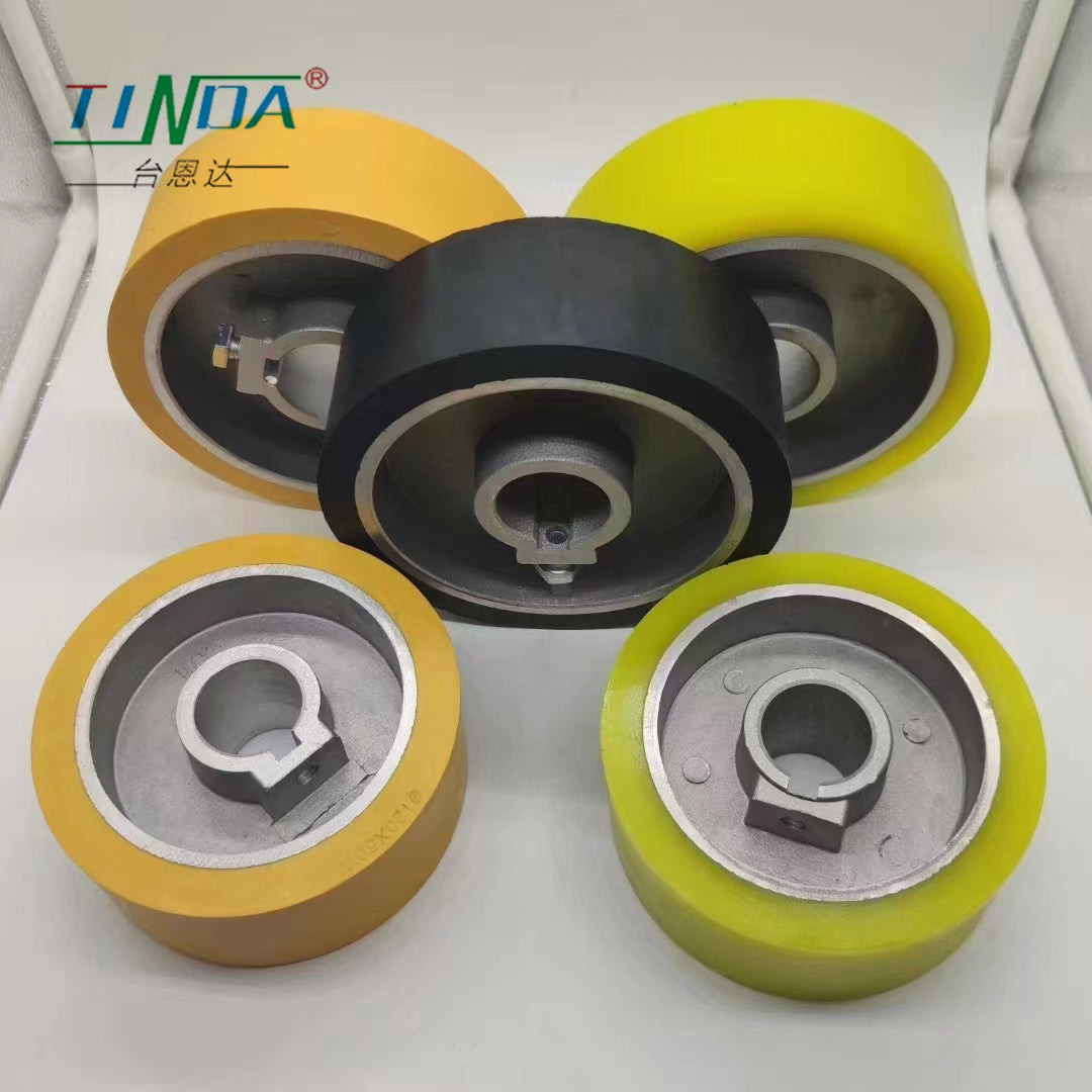 TINDA Rubber Polyurethane Roller Wheel Used In Wood Side Polish Sanding Machine