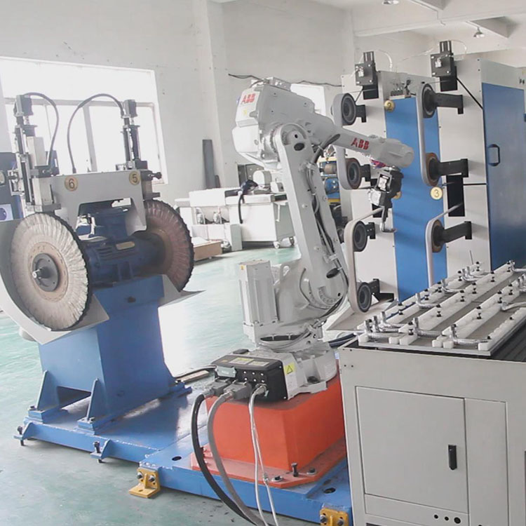 Inline Robotic Cell For Grinding And Polishing Marine Propellers
